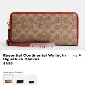 NWT Coach Continental Wallet! Never used!